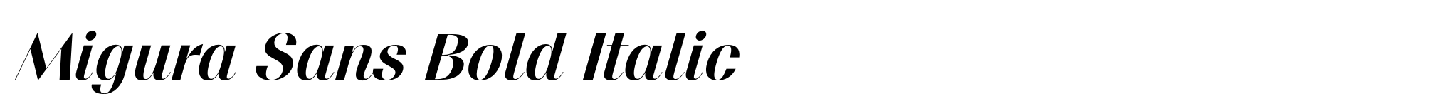 Migura Sans Bold Italic image